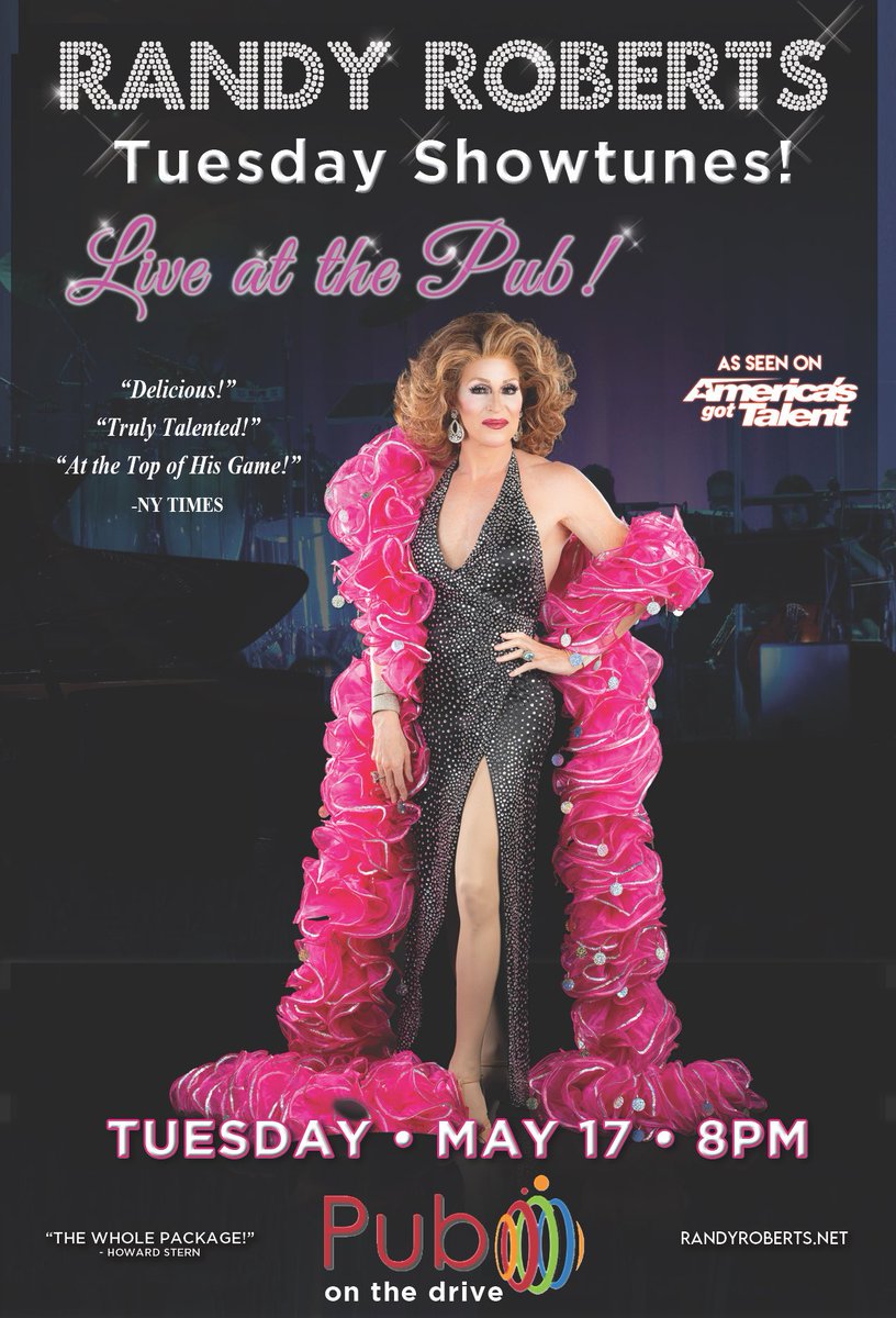 itsrandyroberts's tweet photo. 8pm tonight! The Pub on the drive in Wilton Manors!#showtunes #drag #randyroberts https://t.co/Ac16EOSYS8