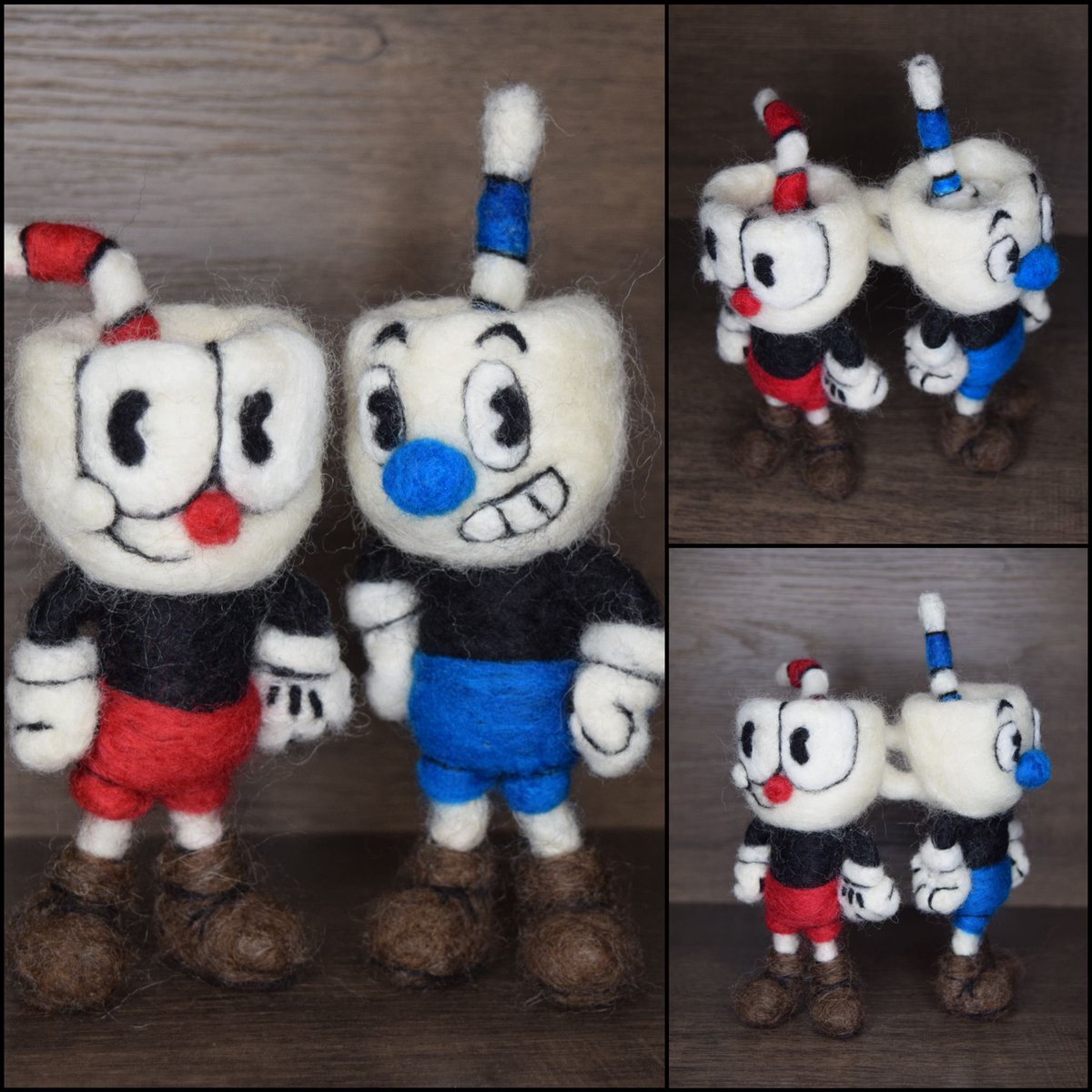 For my latest project I felted this dynamic duo! They are ready for some adventures! 

#CupHead #TheCupheadShow #Mugman #Needlefelting 

Full tutorial: youtu.be/uq9UfgvJ0lM