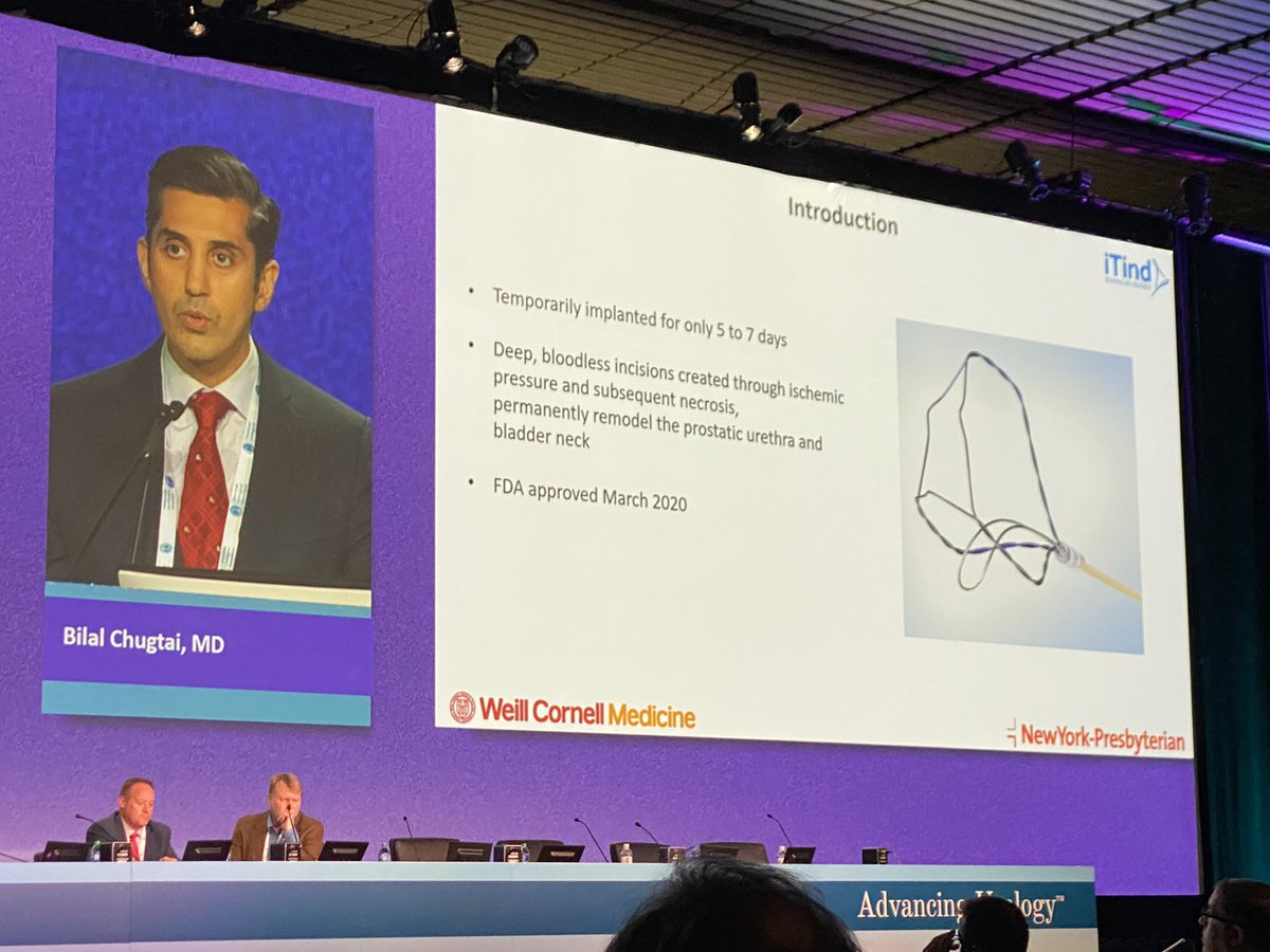 RRGonzalezMD's tweet photo. Semi Live BPH therapies at plenary #AUA22 highlighting @iTind_System @ChughtaiMD 
#HoLEP @MayoMitch and advancements with #urolift (how to manage median lobe) @greggeure 
The BPH renaissance continues @Dr_KevinZorn @MaleHealthDoc https://t.co/hhotBSyNoE