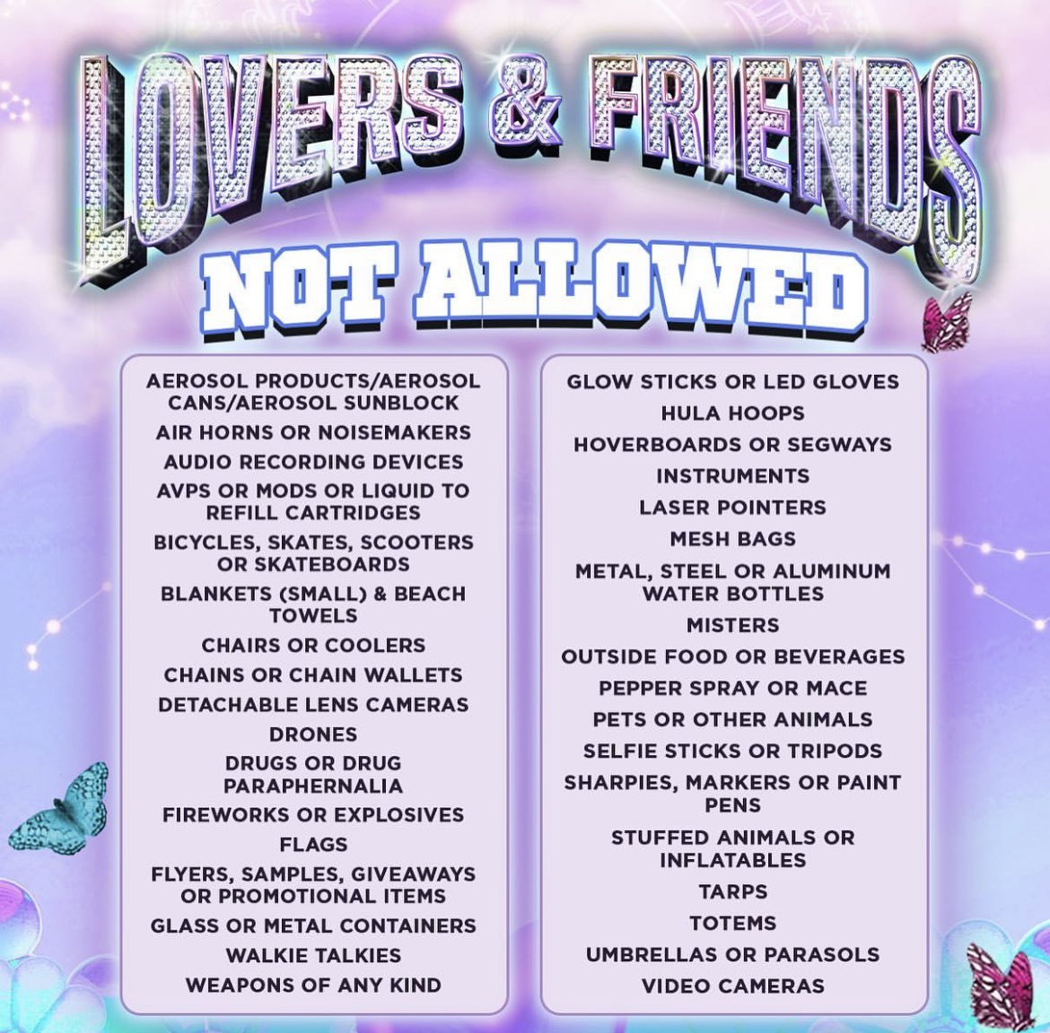 kylebooo's tweet photo. @lvrsnfrndsfest These are essential items to bring?!?! When you told us yesterday we couldn’t take hydroflask’s or umbrellas or beach towels?? WTF is going on https://t.co/iZRrusZcrb