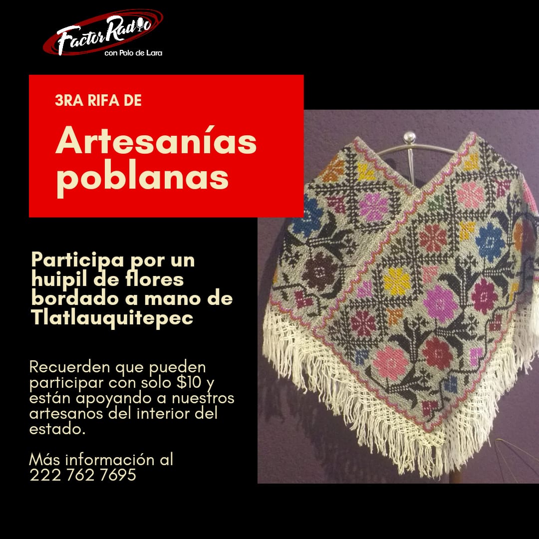 Vamos por la TERCERA RIFA!!!,sigamos apoyando a nuestros Artesanos Poblanos <a href="/OficialEspiral/">Espiral Comunicaciones Oficial</a> <a href="/FactorRadioPue/">Factor Radio Puebla</a> <a href="/FACTORCIUDADANO/">FACTOR CIUDADANO</a> <a href="/ZaraPaolaFlo/">Zara Flores</a> <a href="/ArianaNolasco16/">someoneloveme</a>