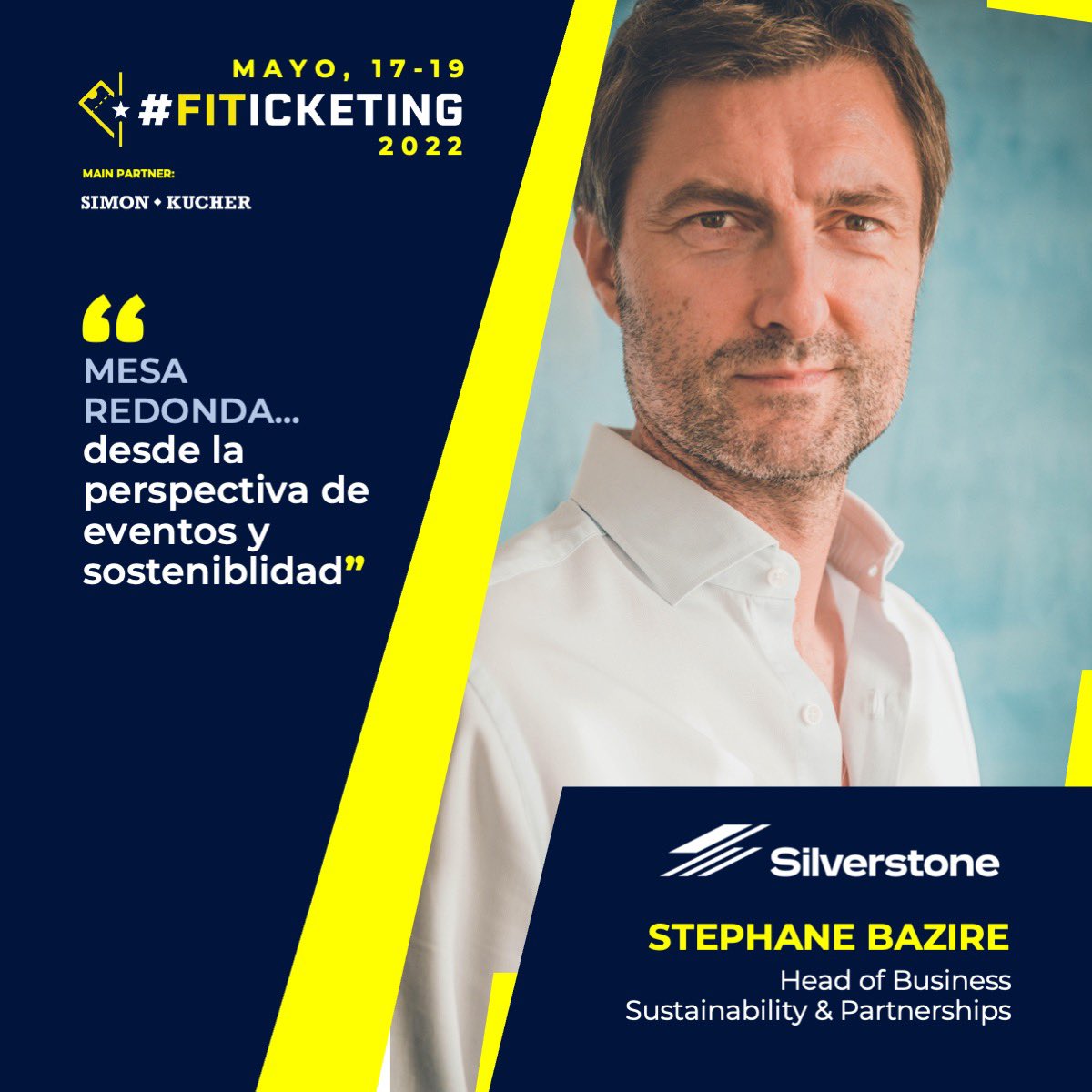 fiticketing's tweet photo. ¡ENCIENDAN LOS MOTORES! 🏁🏎️

En el @fiticketing 2022 vas a presenciar al circuito legendario de @F1 , el @SilverstoneUK 🇬🇧

Stephane Bazire, Head of Business Sustainability and Partnerships en vivo del 17 al 19 de Mayo.
Adquiere tu ingreso en https://t.co/IajCJxbVEq 
#fit2022 https://t.co/VoYPixTUlR