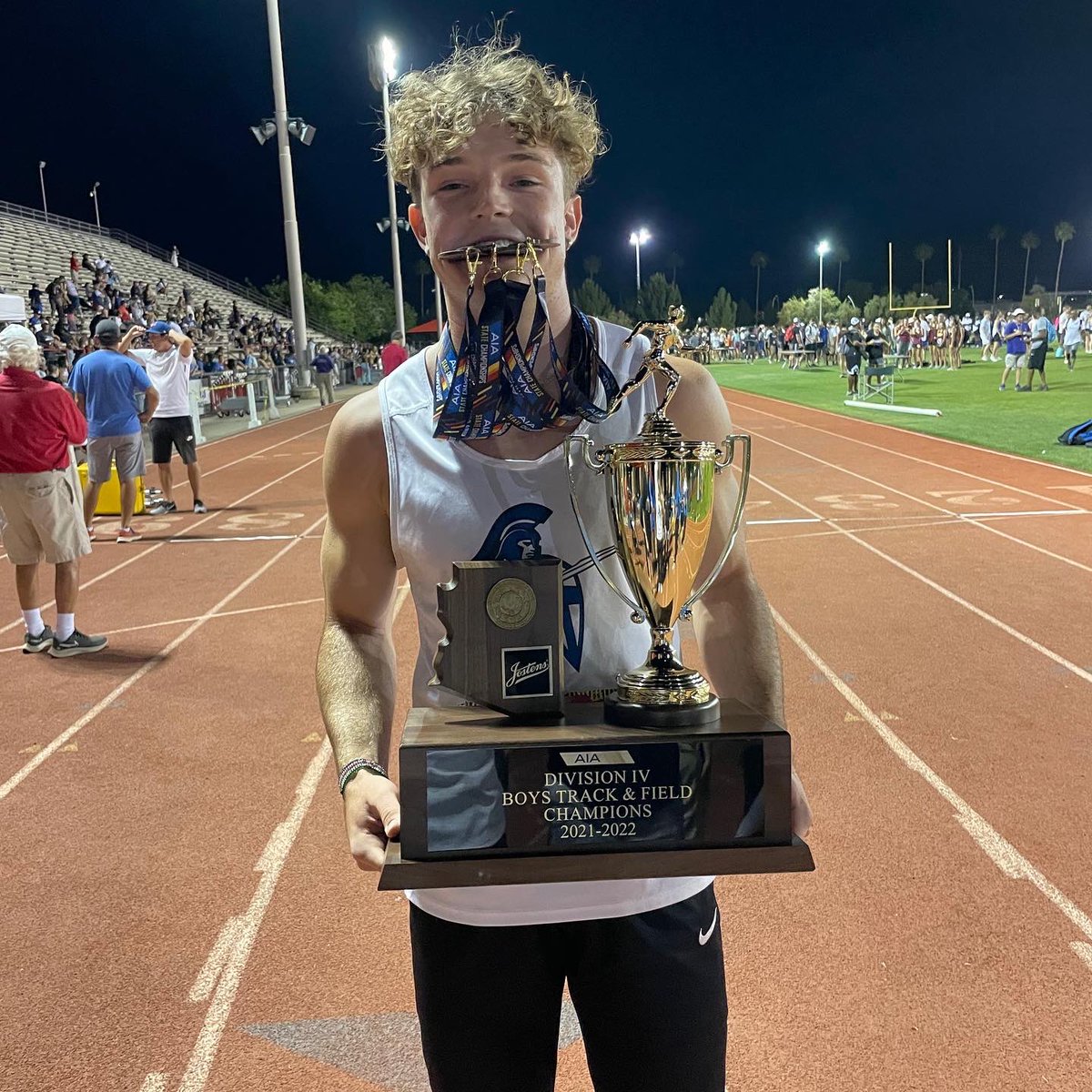 aag7x__'s tweet photo. Feels good to be a state champ! I was blessed to place in the top 4 in all 4 of my events. Finished off the season with 100 pr of 11.03 and 200 pr of 22.66! God is good and I couldn’t be happier. 
@DMehlhorn @J18pete @Mason_Moran3 @JUSTCHILLY @coachmmmcc @vctrojans https://t.co/Rg4K8sTa3E