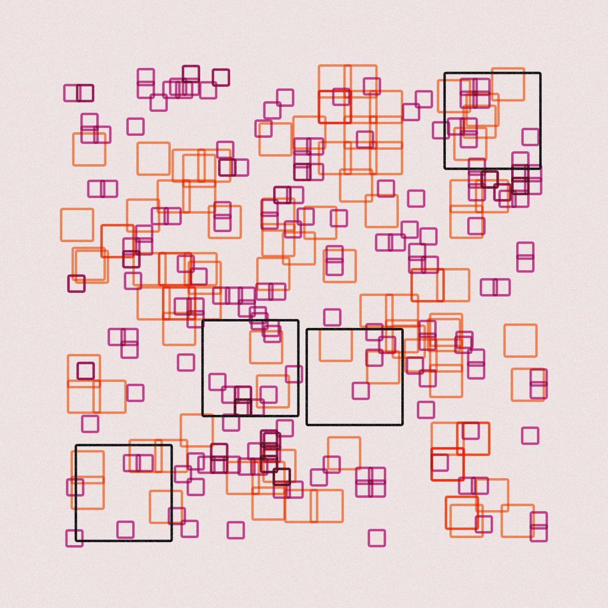 DenisovichPy's tweet image. One of the most significant things that happened this year was @HerbertWFranke joining Twitter.

To celebrate HW Franke turning 95, I tried to recode one of my favourite pieces by him.

#RecodeRethink: &quot;Quadrate&quot; (1970)
Code in @openprocessing: openprocessing.org/sketch/1575049

#p5js