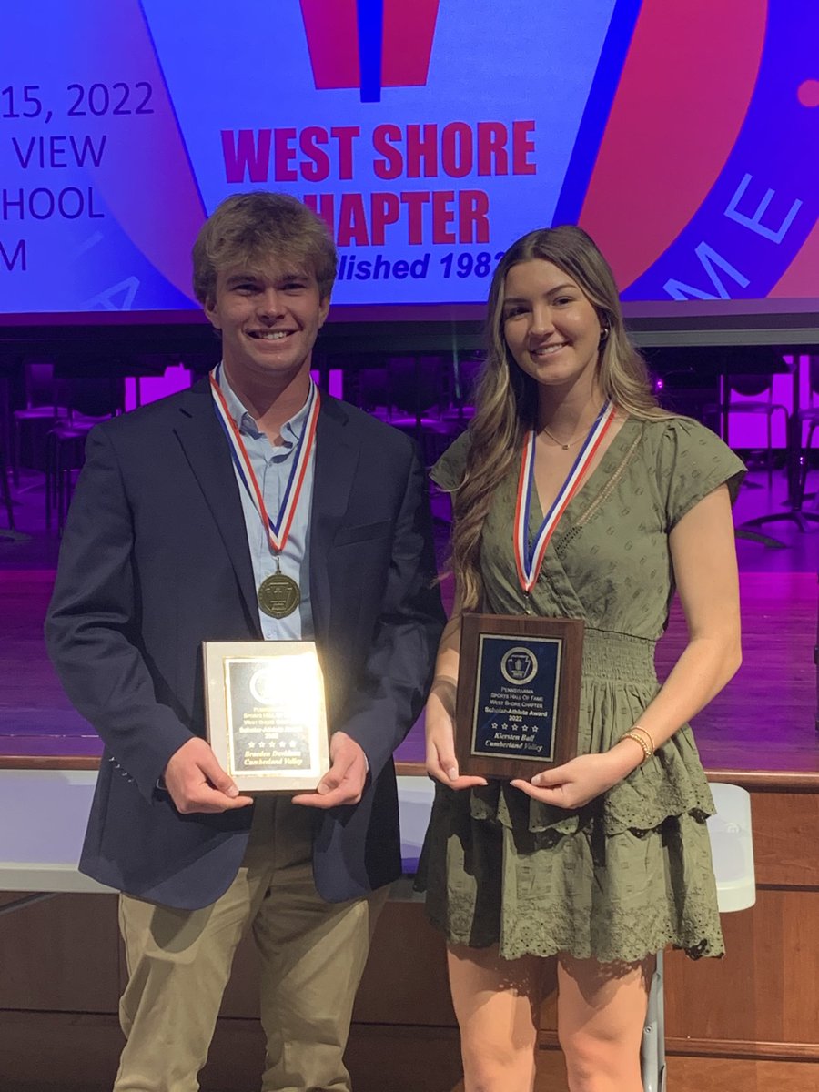 CVSDeagles's tweet photo. Congratulations to Brady Davidson and KK Ball on their West Shore Chapter of PA Sports Hall of Fame Scholarships!!! https://t.co/bkRUf9FcSz