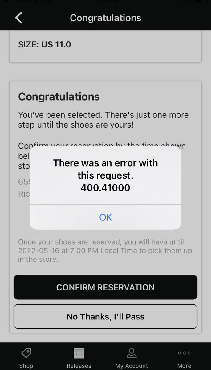 bhee_thoy's tweet photo. Pain, app not working, can’t click the reserve button #footlockercanada
@footlockercad https://t.co/oaG64SzFWe