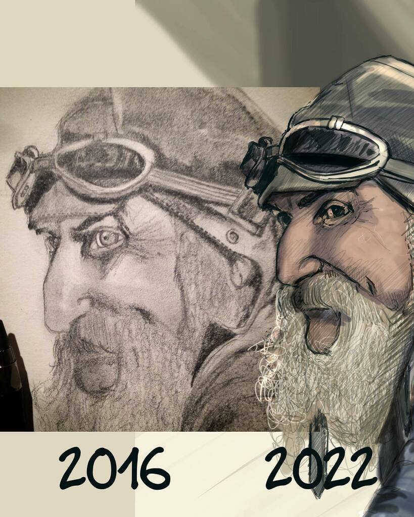 Retomé esto de dibujar hace ya seis años y creo que cada día lo hago peor. Luego comparo con dibujos antiguos y ni tan mal. 
•
•
•
#lureka #sketch #draw #sketchbook #illustrator #instaart #painting #instaartist #digitalart #arte #illust #sketching #イ… instagr.am/p/CdlzDffKk0d/