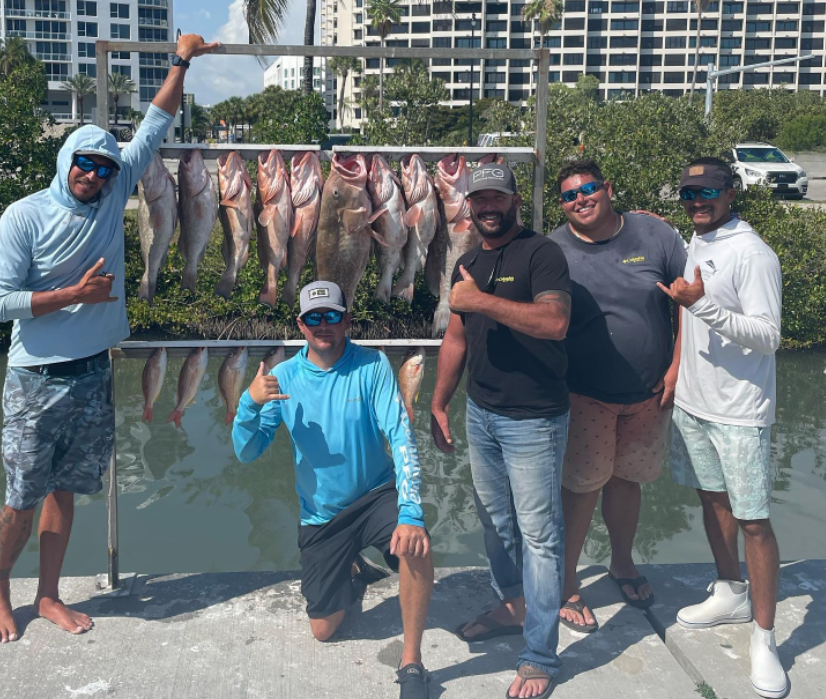 FishingOffshore's tweet image. Yes, there is a 22 pound red grouper in the mix! Woo hoo! 
#fishwithus #sarasotafishing #fishing #fishingcharters