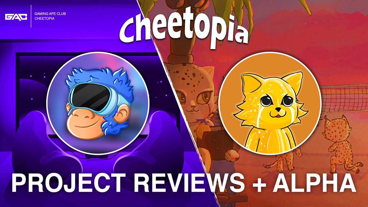 GamingApeClub's tweet photo. GAC has officially entered into a long term partnership with @CheetopiaNFT  

What does this mean? 🧵 https://t.co/U4RUCKgpG3