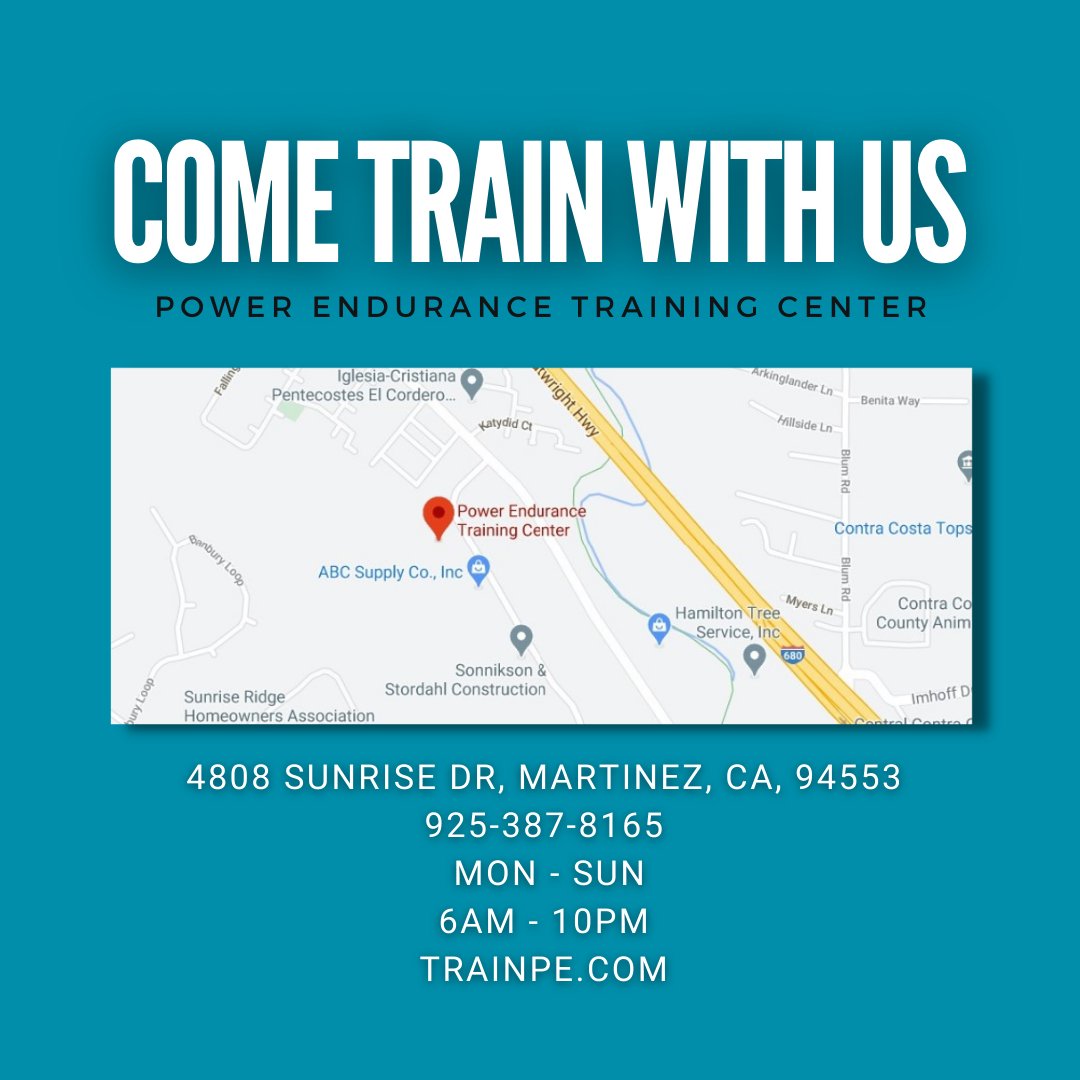 train_pe's tweet photo. 📈 Level Up w/ Us!
📍4808 Sunrise Dr, Martinez, CA 94553
📞925-387-8165
📅Mon-Sun
6⃣AM-🔟PM
🌐 https://t.co/dv7TNqRcVL https://t.co/oIgheCaaas