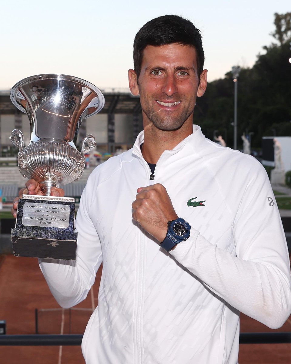 AustralianOpen's tweet photo. 🇷🇸 NOLE 🏆 ROMA 🇮🇹 

A sixth @InteBNLdItalia title for Team @DjokerNole. 

#IBI22 https://t.co/NbOtf4esMS