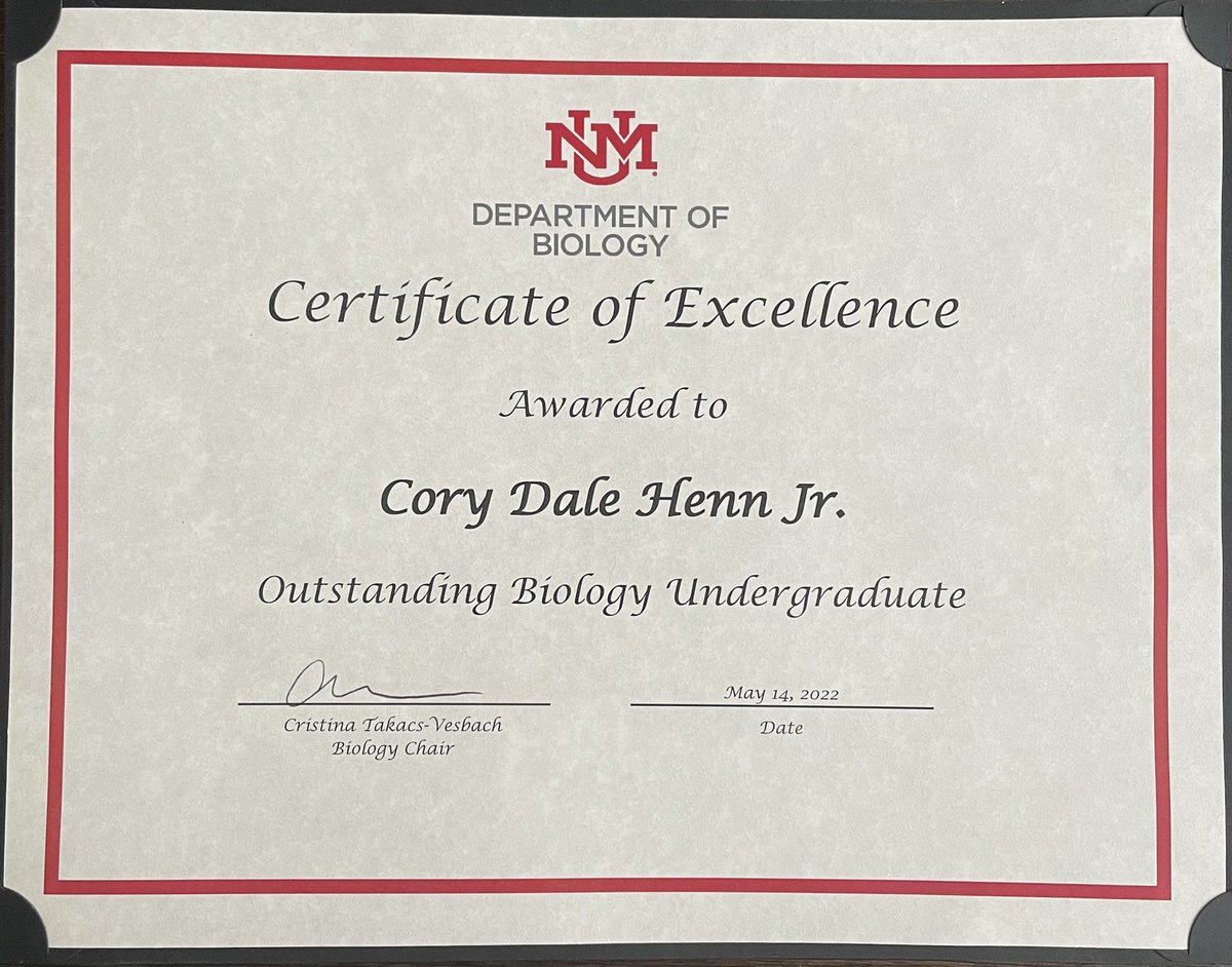 coryhenn's tweet photo. Thank you to my amazing mentor @DrSalinasLab for nominating me as the class of ‘22 outstanding biology undergraduate! Even more, thank you so much for your kind words and including my son in your speech. 🥲 You are the embodiment of mentorship in academia! #Classof2022 #FirstGen https://t.co/a4cMBkEpjt