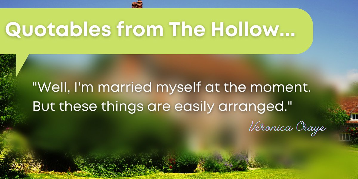 TheatreCBS's tweet photo. In  world where things are "easily arranged" it's easy for you to give yourself a great night out! Tickets for The Hollow, available at: https://t.co/FWsp79gSrS https://t.co/igUaJl3V8g