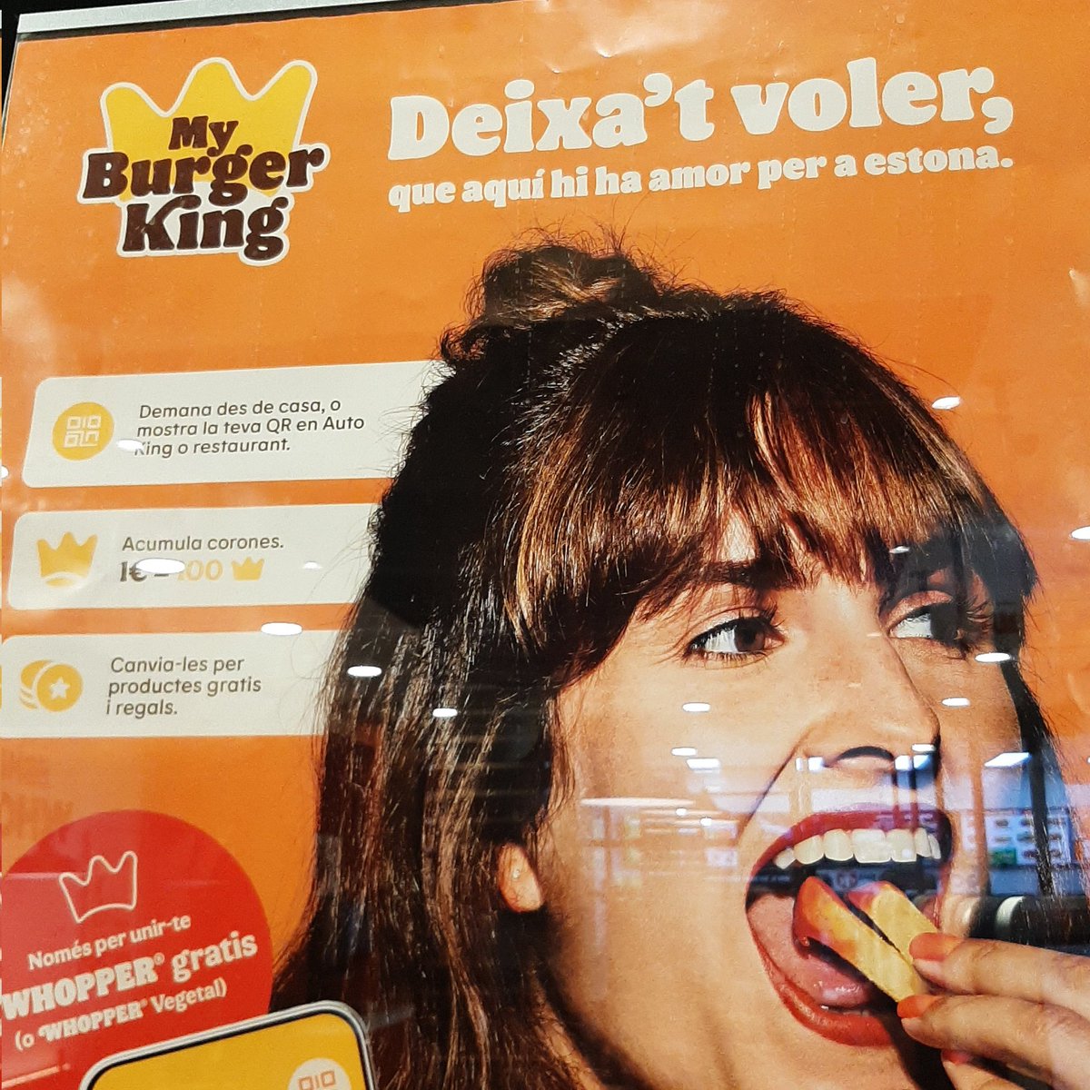 marcgimferrer's tweet photo. Quina pena la traducció del castellà que no té sentit en català... #DejateQuerer no és Deixa't voler!!! @burgerking_es @omnium @assemblea @xavierbosch @toniclapes @elmonarac1 https://t.co/N2cLPMW9mY