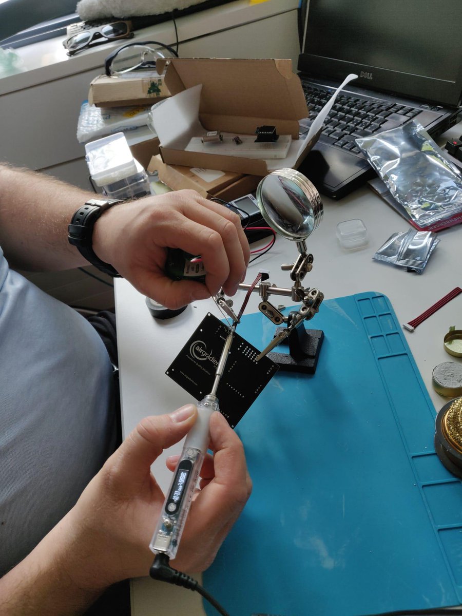DoktorYak's tweet photo. A few days ago, we assembled a couple of #AirGradient monitor kits (combined CO2,Temp, Humid., PM2).
We'll see what the work meetings look like. https://t.co/p0TwSRLtvg