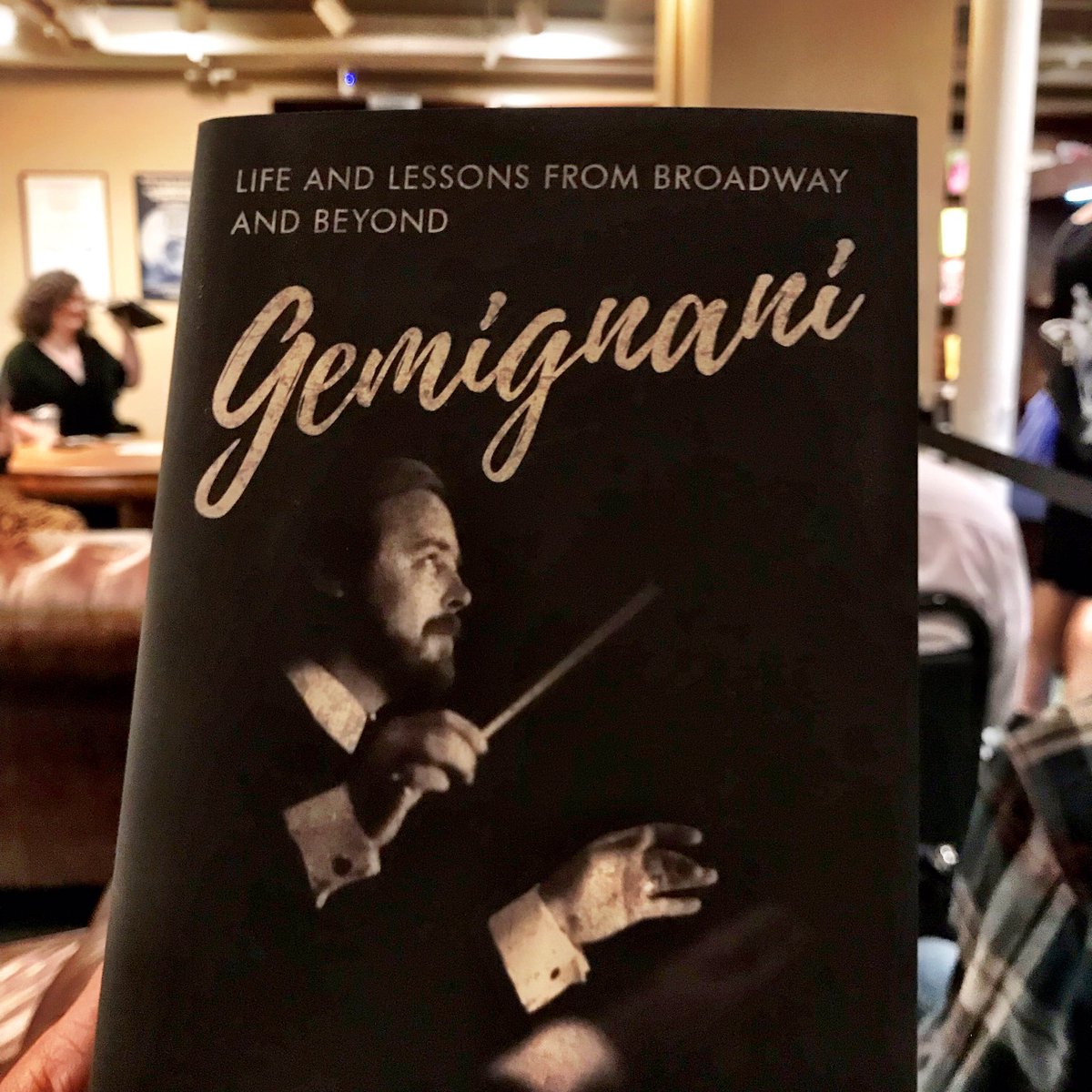 JoseSPiano's tweet photo. Part 2 (of 3) of today’s “I’m back in NYC for a couple of days, so let’s do and see everything” mission:

@itsmargarethall at @dramabookshop reading from and signing her new book about one of my idols, Paul Gemignani.

#Broadway #musicdirector #musicdirection https://t.co/rrSU3Expsi