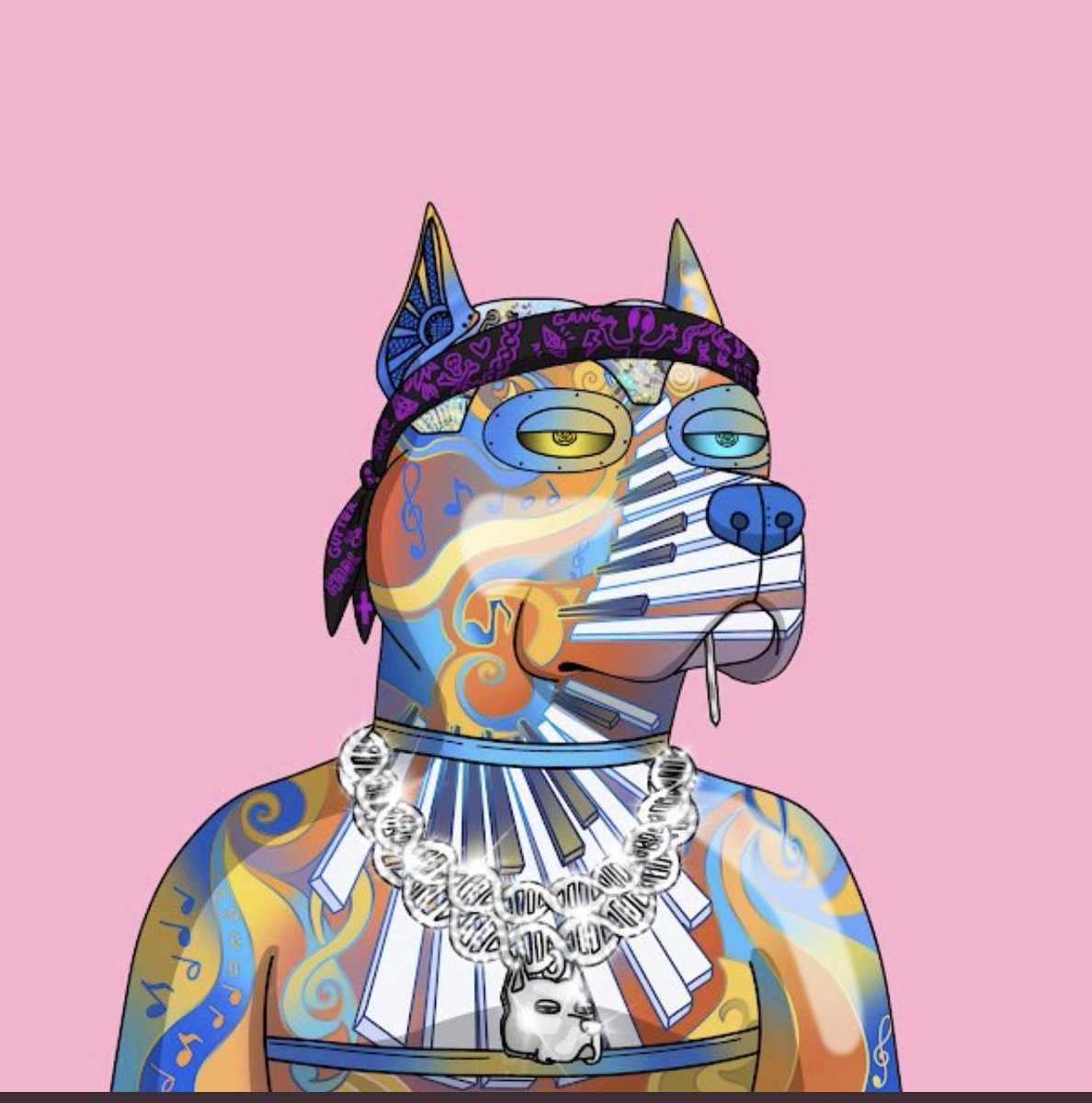 RealJayWilliams's tweet photo. Major shoutout to my boy @grantpat … for this this dope Beethoven dog with a diamond bone necklace is next level. Gang gang baby. Let’s go @moneymacc https://t.co/1yo91ajxjh