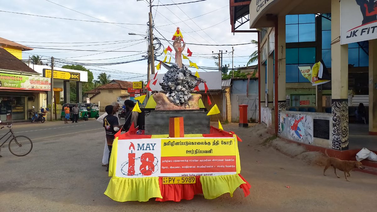 TamilGuardian's tweet photo. TNPF begins journey to Mullivaikkal with commemoration of Tamil genocide

@TnpfOrg  launched a float that drove across the Jaffna today, as part of a campaign to commemorate the Tamil genocide across the North-East in the days leading up to May 18th.

https://t.co/cDE3th9RK5 https://t.co/SfHJHUfAxl