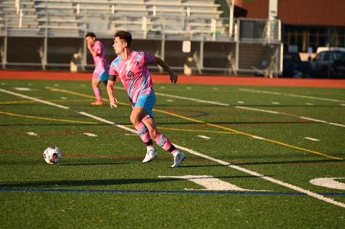 The many lines of an American soccer field