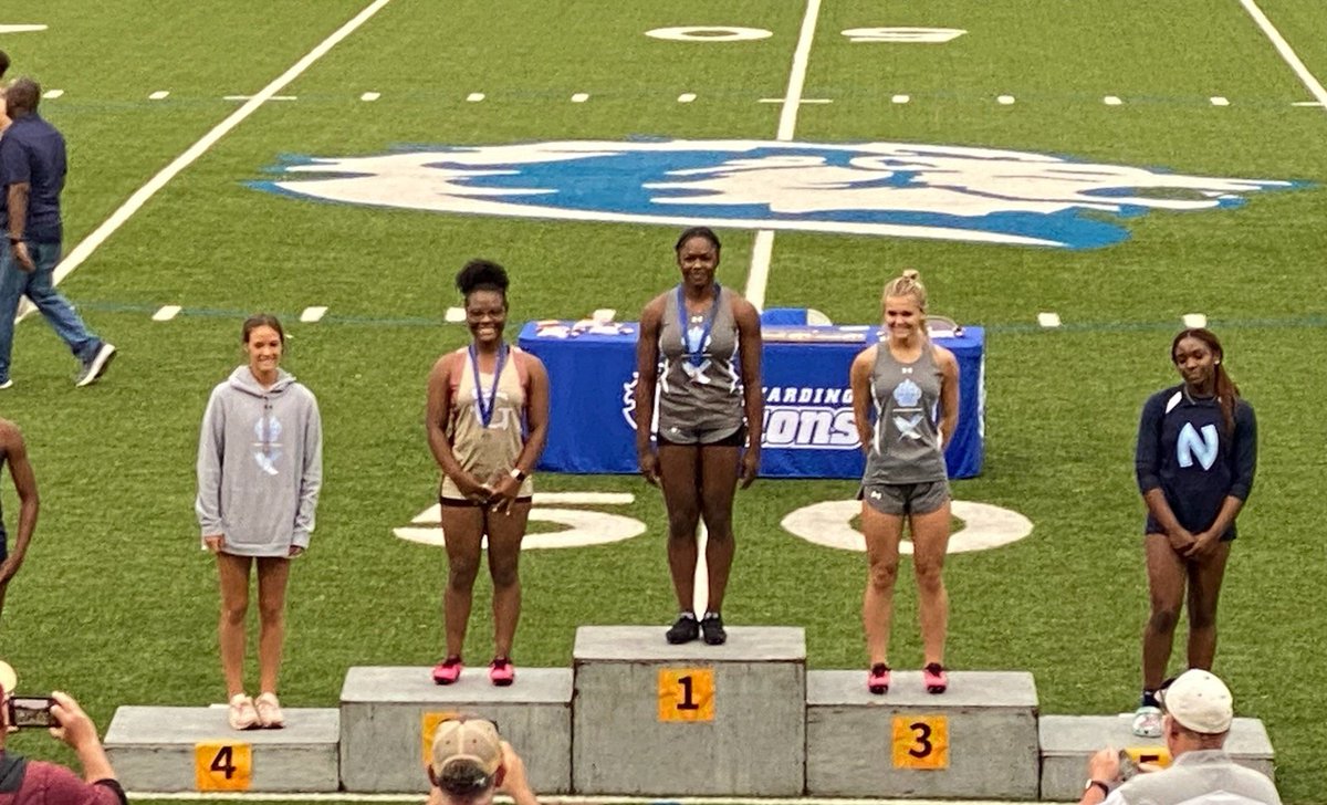 Florence, Morgan and Laney on the 100 meter podium at the 2022 West Region Championships! Great job ladies!
