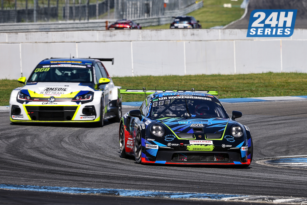 24HSERIES's tweet photo. #24HSERIES | Red Ant moves ahead of Red Ant as the 904 Porsches takes 2nd in-class from the sister 903 car after that problem at T1. @RedCamelRacing (909) continues to lead.
Could this open the door for #Plusline (905) to take 3rd in 992?
#12HHOCKENHEIMRING https://t.co/w3MVpGo3is
