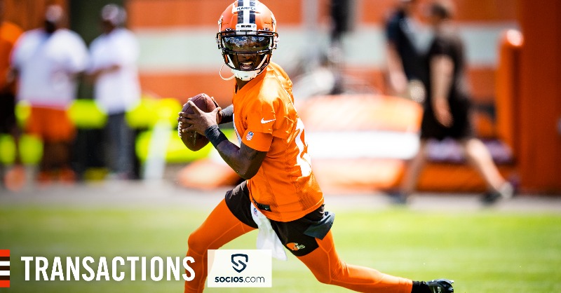Browns's tweet photo. We have signed QB Felix Harper
