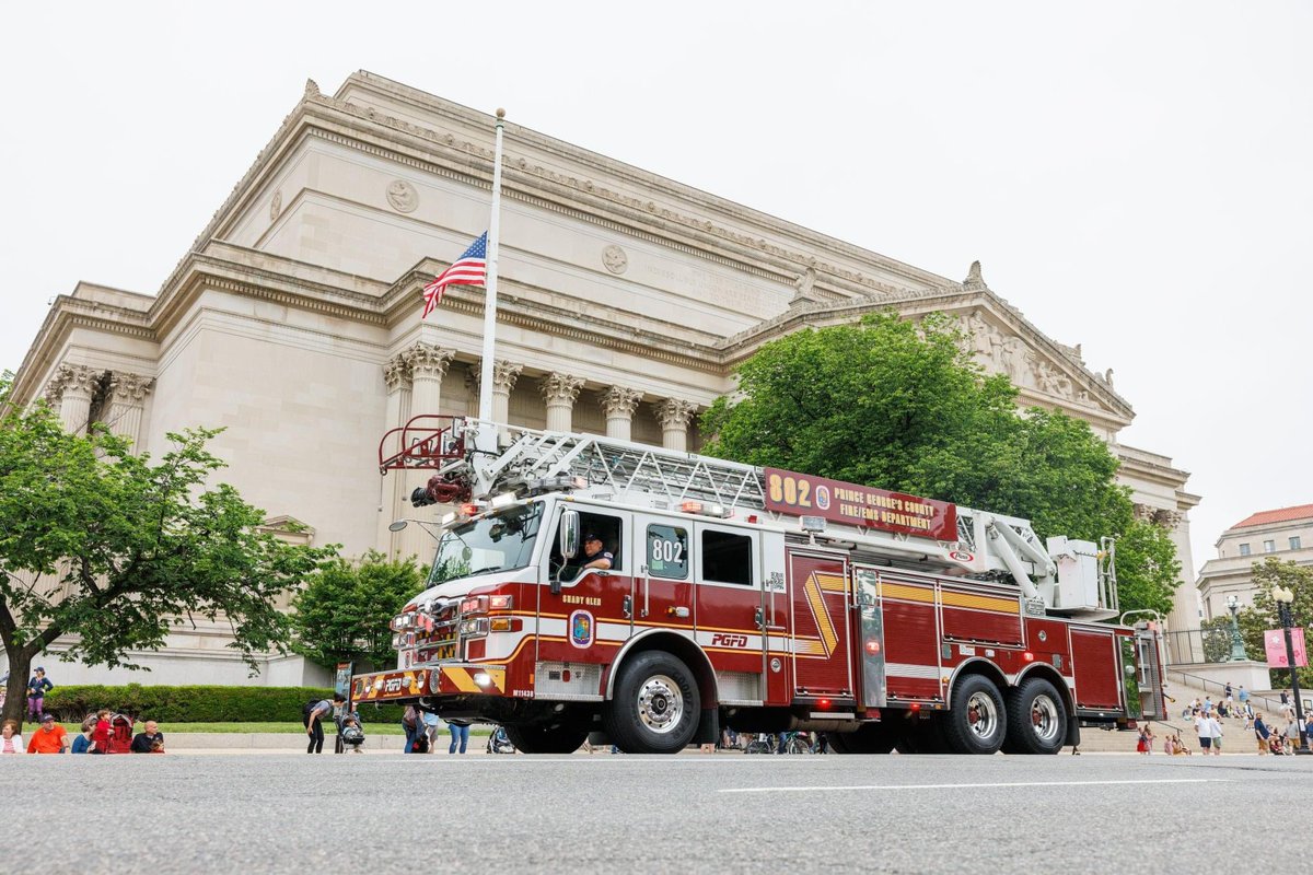 Technician Talbert assigned to AMD proudly took the last rig he was assigned to in the field to the DCFD Anniversary Parade yesterday.
