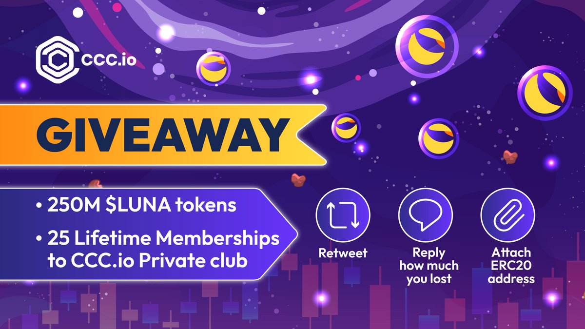 In the Light of the events of $LUNA and $UST crush

Luckily we managed to make profit on the LUNA short and therefore we decided to #Giveaway 250M $LUNA tokens and 25 Lifetime Memberships

How to participate?

- Retweet / Reply how much you lost + attach ERC20 address