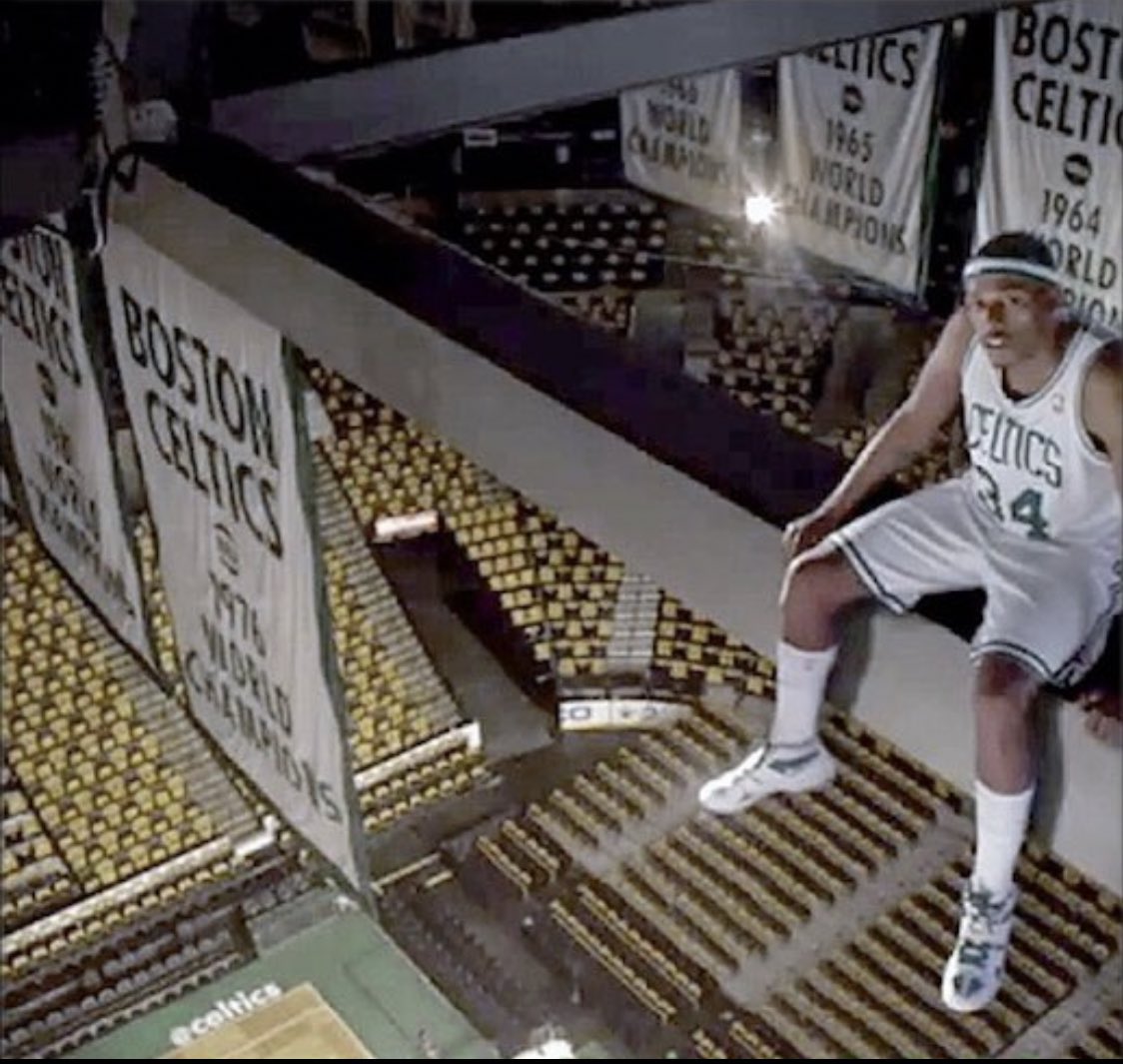 BantonioClown's tweet photo. “There are 17 championship banners in this building. Eleven from Russell. Three from Bird. I even helped raise one. But we're not here to talk about history. We're here to keep making it."

The Truth. https://t.co/AuKBO1KHk1