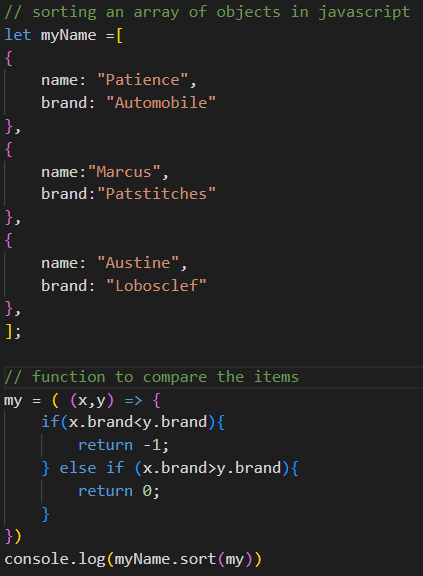 neiboaustine's tweet image. I wrote a function to sort object items in an array
#javascript #array #jsarrays #javascriptobject #FrontEnd