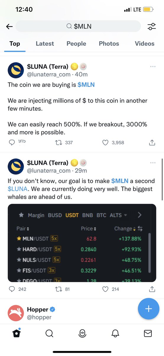 ernestodoteth's tweet photo. In my opinion things like this needs to stop they are legit #manipulating the #crypto #EcoSystem and all they’re gonna do is rug pull the fuck out of you guys do not trust this shit #luna #ust $luna $ust $mln #Cryptocrash https://t.co/2pSRCGoBwh