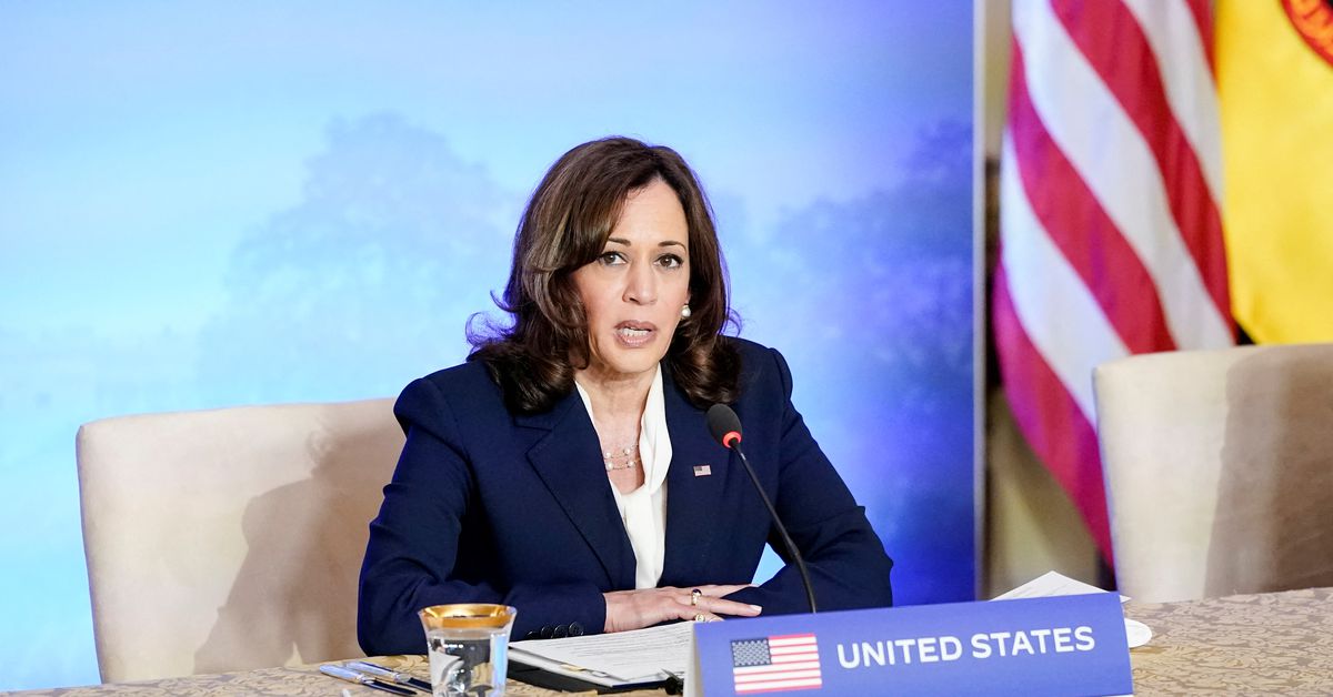Reuters's tweet photo. Harris says U.S. 'seeing an epidemic of hate' after mass shooting in Buffalo https://t.co/nSYFVvm9Eu https://t.co/fDoxEpvnsr