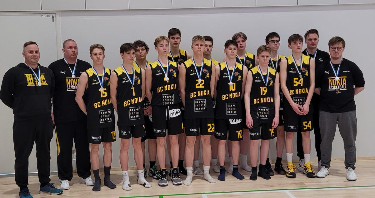 SM-hopeaa BC Nokia U15-pojat! Onnea joukkueelle! 💛🖤