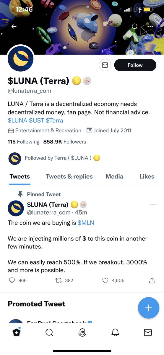 ernestodoteth's tweet photo. @lunaterra_com  you guys are legit gonna scam more people out of money just stop it now stop #manipulating the ecosystem $luna W $MLN L https://t.co/yhovmBG6uo
