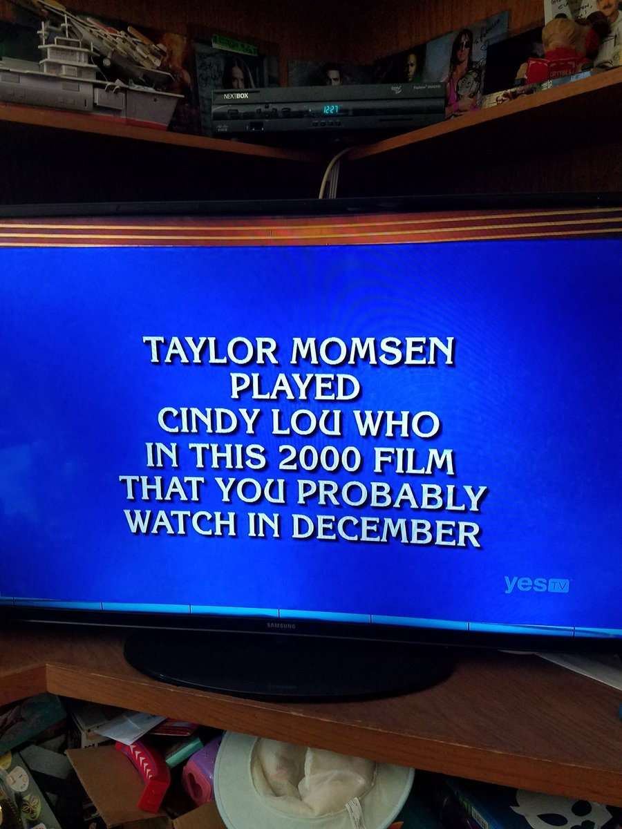 rebecca83's tweet photo. @taylormomsen saw this on @Jeopardy this past friday! Of course I got it right! https://t.co/VsEZ9vJH8I