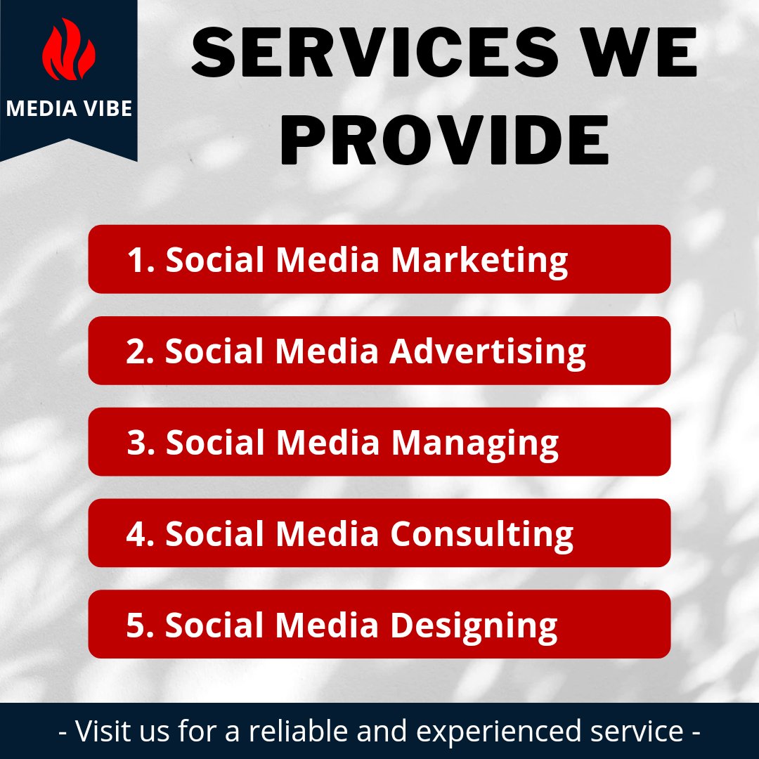 _MediaVibe's tweet photo. 📢 Services we provide as a professional social media, digital media marketing / advertising and management company serving people around the world 🌏

#marketing #DigitalMarketing #SocialMedia #socialmediamarketing #startup #MediaVibe https://t.co/A2dBZw6ZvK
