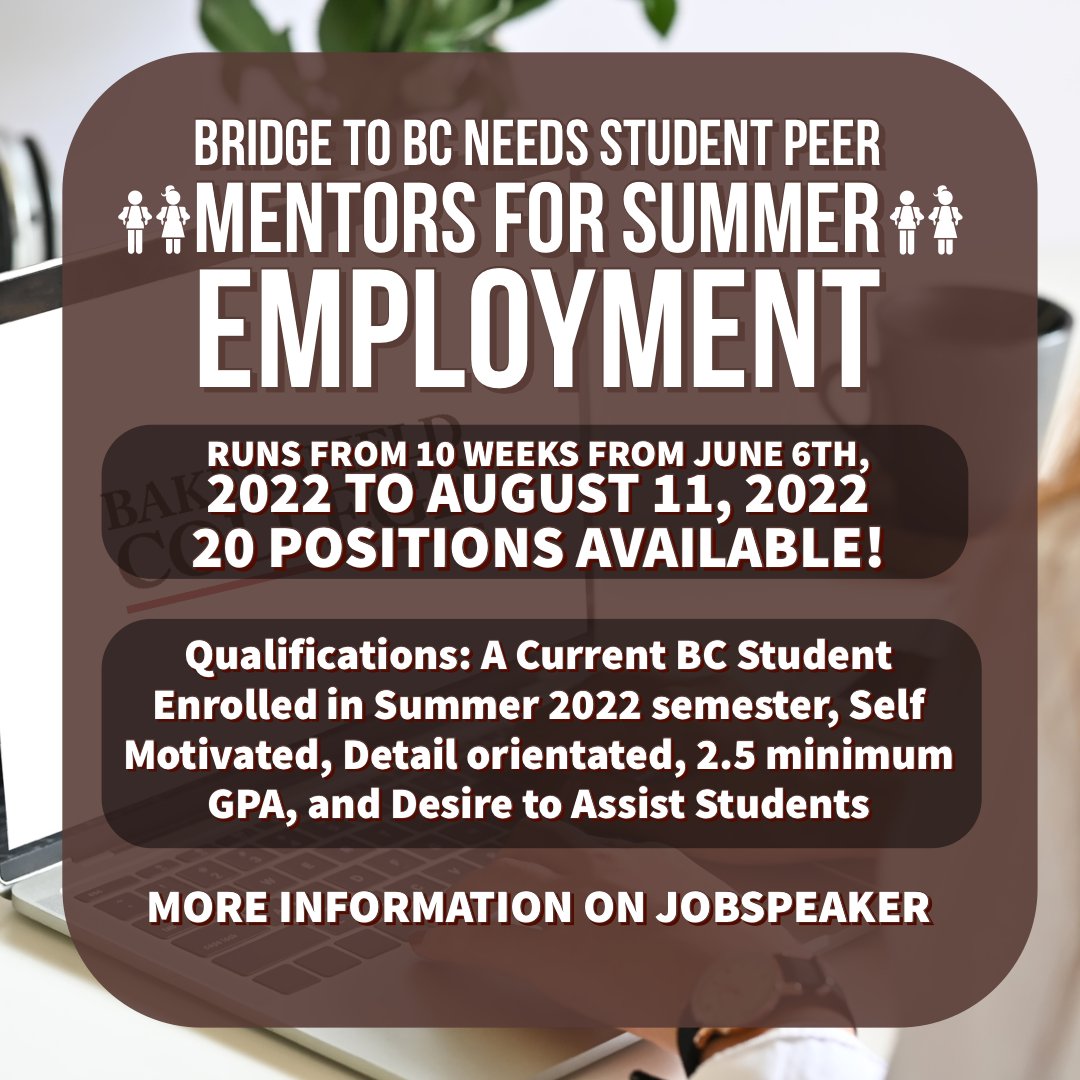 BCSGA's tweet photo. Renegades! BC is currently hiring for students that are interested in applying as a BC peer mentor for incoming first-time freshmen, as well as returning students in the Bridge to BC Program. For more information, you can go on the BC Job speaker website 🖤❤️👏🏼‼️#wearebc #bcsga https://t.co/B0JnNWFubI