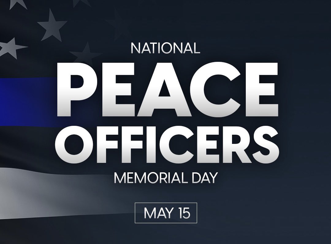 Today we honor the Peace Officers who have paid the ultimate sacrifice or have been injured in the line of duty. We remember these men and women for their courage and bravery in working to keep our communities and families safe.