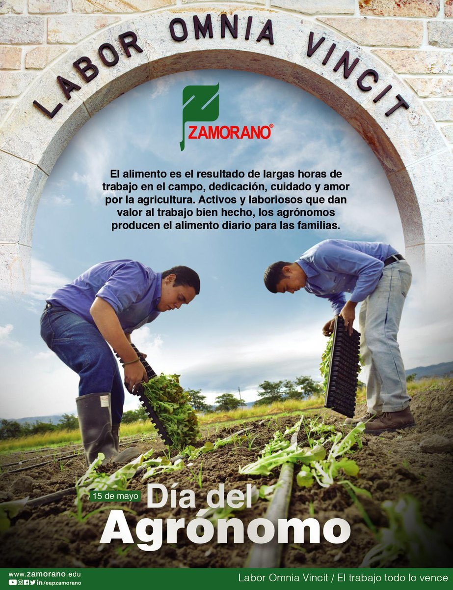 #DiaDelAgronomo #Centroanerica @EAPZamorano <a href="/campocafeciudad/">campocafeciudad</a> <a href="/WernerGutierrez/">Werner Gutierrez Ferrer</a> <a href="/ZamoranosEC/">ZAMORANOS  LITORAL</a> <a href="/EMWongChang/">Enrique Wong Chang</a> <a href="/rafaelverduga/">Rafael Verduga</a> 👇🏻🚜