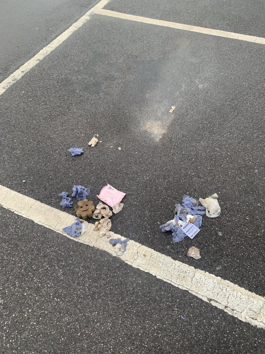 whereisleebus's tweet photo. @webuyanycar @ImperialSPbrist @EnvAgencySW @BristolCouncil - mess left behind by staff at webuyanycar at Imperial Park in Bristol this afternoon, after working on this car. Absolutely disgusting - plastic rubbish, rags &amp; paper full of whatever they’d used. PM me for more details https://t.co/l0OFvNqwOp