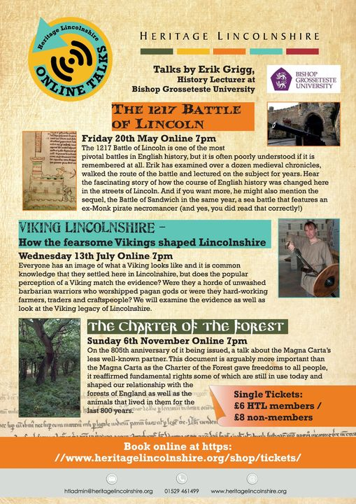 Join us on Friday evening this week on the anniversary of the 1217 Battle of Lincoln to find out more about one of the most pivotal battles in English history!  This will be a fascinating talk being delivered by Erik Grigg of @BGULincoln 
Book in online at heritagelincolnshire.org/shop/all/ticke…