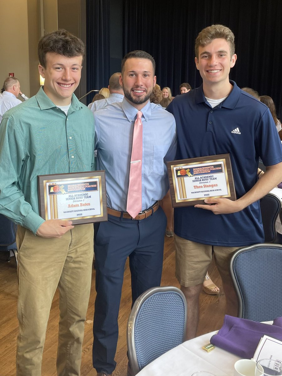 Wachubball's tweet photo. Congrats to our 2 @mbcaorg All Scholastic All State recipients! Good basketball players, better people. Bright futures for both @adambates081 and @theostangas https://t.co/oJAfLXIBp6