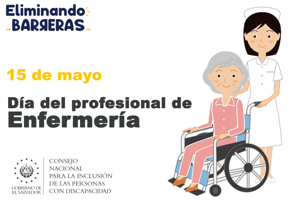 CONAIPD's tweet photo. El @CONAIPD honra hoy 15 de mayo el Día del Profesional de Enfermería, por sus conocimientos, vocación y empatía hacia los pacientes y familias salvadoreñas.
#DíaDelProfesionalDeEnfermería

#EliminandoBarreras https://t.co/gZZtHFGvZR