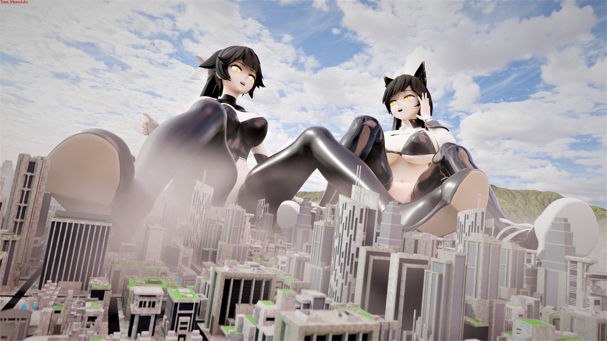 HonoluluSize's tweet image. A series of two growing sisters, coming to a continent near you :)

3 part Patreon request for @OneeGass, thanks for the support and hope you all enjoy! 

#巨大娘