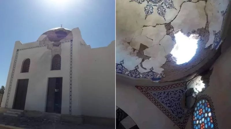 alogen1o's tweet photo. It would be more informative if you had mentioned the specific location as to where the #AlnejashiMosque is found: #Tigray.
Do you know the genocidal forces of Ethiopia, Eritrea, &amp; allies intentionally damaged this historic mosque during the genocidal #WarOnTigray  - Nov 2020/21? https://t.co/MMwziH83W9