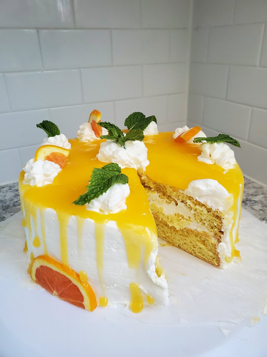 Finally got to make <a href="/sambaschutte/">Samba Schutte</a> 's 40 orange cake and it is AMAZING. Not only do I appreciate this delicious cake, but I appreciate the representation and community made by @OurFlagHBOMax 🧡🍊