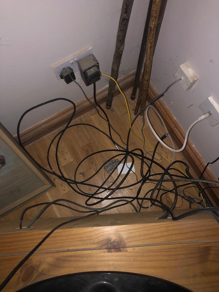 Kathrynstyan's tweet photo. This is why I #hatecats! House sitting for friends and started noticing a slight smell last night. This morning I decided it must be the kitchen bin so took that out. This afternoon, there’s defs something dead in here… https://t.co/qpVKEoLreY