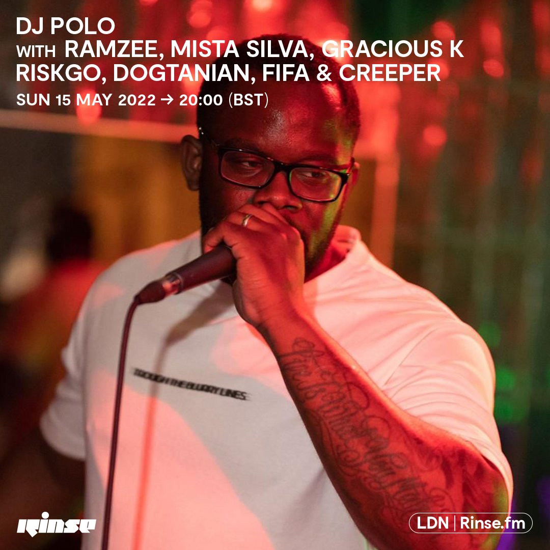 RinseFM's tweet photo. Coming up at 8PM it's @DJPOLOUK with #Ramzee, #MistaSilva, #GraciousK, #Riskgo, #Dogtaniaun, #Fifa & #Creeper on https://t.co/Q0ed1kLtwe + 106.8FM
#RinseFM https://t.co/GCYuB7k4nH
