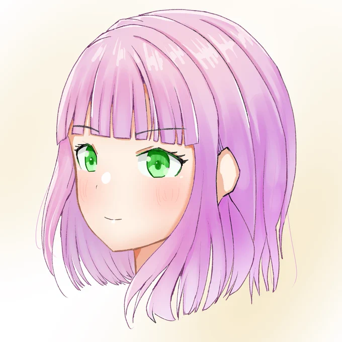 髪の毛塗り練習～ 