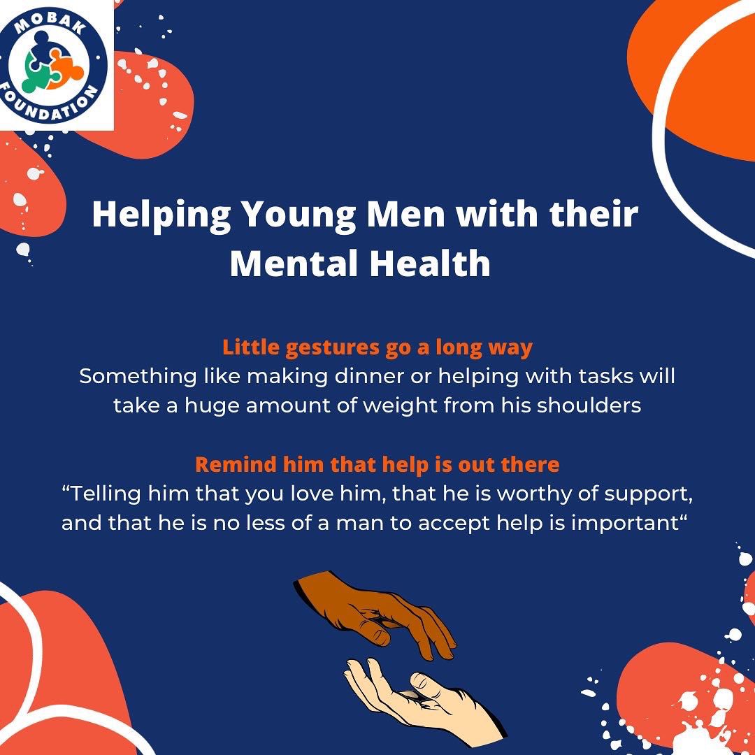 MobakF's tweet photo. It’s important to learn about different ways that you can communicate with men who suffer with mental health issues.

Here are some tips for communicating with the young men in your life. https://t.co/P7J1SiRYtx